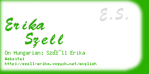 erika szell business card